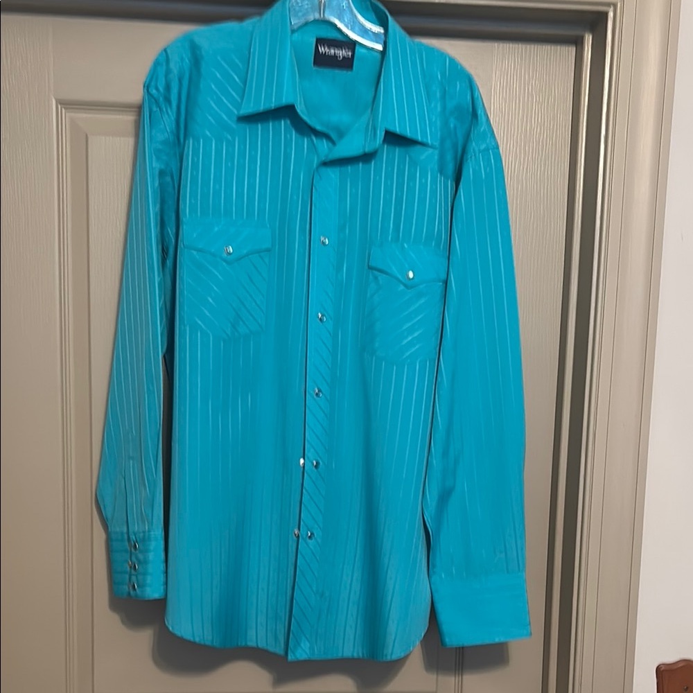 Wrangler Turquoise Striped Shirt